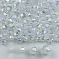 1800pcs Acrylic Faceted Round Beads 4mm 6mm 8mm 10mm AB Colors Glossy Acrylic Round Spacer Beads with Hole for DIY Bracelet Necklace Jewelry Making Supplies Handmade Craft(Transparent AB) - color: Transparent AB