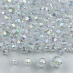 1800pcs Acrylic Faceted Round Beads 4mm 6mm 8mm 10mm AB Colors Glossy Acrylic Round Spacer Beads with Hole for DIY Bracelet Necklace Jewelry Making Supplies Handmade Craft(Transparent AB) - color: Transparent AB