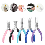 5 Pcs Jewelry Making Pliers Tools,Includes Needle,Round,Chain, Bent & Zipper Pliers for Repair, Wire Wrapping & Crafts DIY Craft Jewelry Making Supplies - style: 5pcs-Mixed Color