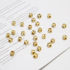 1000pcs Square Letter Beads for Bracelets, 6x6mm Gold Cube Alphabet A-Z Beads for Jewelry Making Friendship Bracelets (Cube Gold) - color: 6x6mm gold
