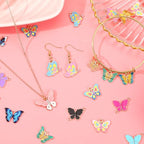 MARFOREVER 40Pcs/20 Pairs Butterfly Charms, Mixed Butterflies Charms for Jewelry Making, Assorted Enamel Butterfly Charm Pendants for Necklace Earring Bracelet Crafting - style: Butterfly