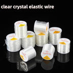 1mm Elastic String Cord,Sturdy Crystal Stretch String for Beading,Bracelets Jewelry Making,Necklaces,Fishing Rope and Crafts(328FT/Transparent White/L) - size: Large