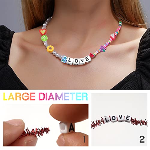 TOAOB 800pcs Letter Beads 6mm Acrylic Cube Alphabet Beads for Bracelets for Jewelry Making Friendship Bracelets Kit