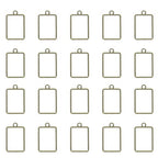 uxcell 25Pcs Alloy Open Bezel Pendants, Rectangular Hollow Frame Pendant Geometric Open Back Frame Pendant for Resin Jewelry Making Earrings Necklace Bracelet DIY, Bronze - color: Bronze, size: 1.32 x 0.83 inch