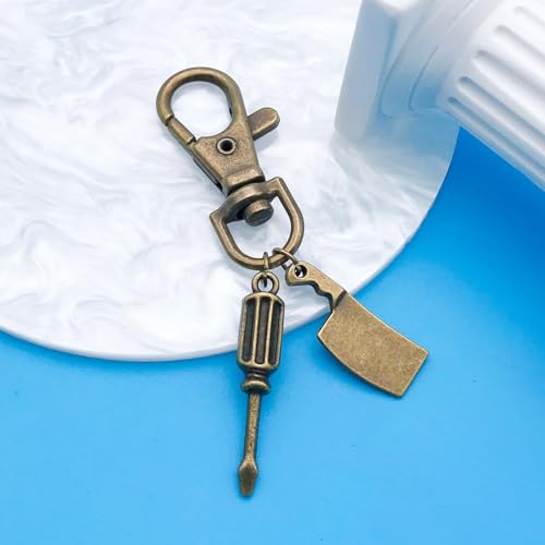 Youdiyla 80pcs Alloy Ancient Cyan Father's Day Series New Tool Set Pendant Jewelry Making DIY Keychain Earrings Pendant Various Design Charms for Jewelry Making Bracelets Necklace (SN901) - color: SN901