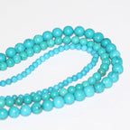 Adabele 190pcs Natural Stabilized Blue Turquoise Gemstone 4mm (0.16 Inch) Round Loose Beads Gem Stone Spacer for Craft Jewelry Making GR-A4 - color: Round Beads, size: 4mm Round (190pcs/2 Strands)