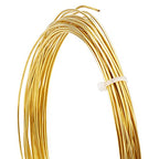BENECREAT 18 Gauge 32.8 Feet Round Copper Wire Gold Brass Wire for Jewelry Beading Craft Work - size: 18 Gauge