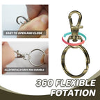 Keychain, 68PCS Swivel Snap Hooks with Key Rings, Metal Lobster Claw Clasp,34PCS Keychains Clips Hooks and 34PCS Key Chain Rings,Keychain Rings for DIY Crafts,Jewelry Making (Bronze) - color: bronze