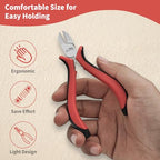 5-Pack 4" Wire Cutters, Spring Loaded Side Cutters for Jewelry Making, Flush Cut Pliers with Angled Design, Small Wire Cutters for DIY, Craft, Electronics, Repairing