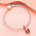 Mothers Day Birthday Number Love Family Friendship Graduation Auntie Grandma Dad Mom Charms for Pandora Bracelets Necklaces, Gifts Women, for Anniversary Valentines Christmas - style: Red Heart Spiral Charms 14K Rose Gold Plated