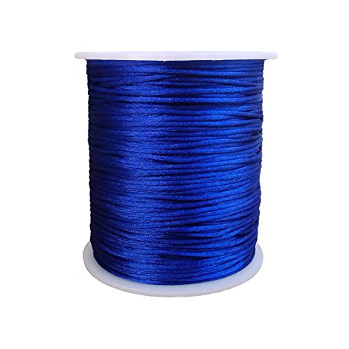 1.5 mm Nylon Satin Cord Beading Braided Thread String for Macrame Bracelets Chinese Knotting,Necklaces,Jewelry Making 109 Yards (Royal Blue) - color: Royal Blue, size: 1.5mm