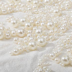 1865 Pcs Pearls for Crafts,6 Sizes Mixed Ivory Fake Pearl Beads,Acrylic Pearls Bulk for Jewelry Making with Holes,Bracelet Necklace DIY,Vase Filler and Makeup Brush Case(4-14 mm) - size: Various Sizes (Ivory)