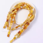 Natural Large Yellow Jade Cube Stone Beads 8x11mm 38cm/str Loose Semi Gemstone Stone Square Beads for Making Bracelets Necklace - color: Yellow Jade