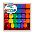 Melissa & Doug Primary Lacing Beads - Educational Toy with 30 Wooden Beads and 2 Laces for Toddlers, Fine Motor Skills Lacing Toys for Toddlers and Kids Ages 3+
