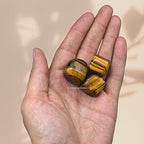 Amazing Gemstone Tiger Eye Crystal Tumbled Stones Polished Rocks - Natural Gem Stones for Healing - DIY Crystals for Protection (1 Piece) - color: Tiger Eye