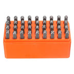 HARFINGTON 36pcs Metal Stamping Kit 1/8" (3mm) Steel Uppercase Letter and Number Punch Set (A-Z / 0-8 / "&" Symbol) Punch Press Tool with Case for Imprinting Metal Plastic Wood Leather - size: 1/8"