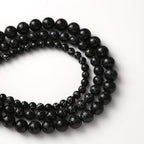 Black Turquoise Stone Beads for Jewelry Making Gemstone Round Crystal Bracelet Necklace 1 Strand 15.5inch 31PCS 12MM - color: Black turquoise, size: 12MM
