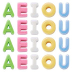 FASHEWELRY 30Pcs Large Acrylic Letter Beads with Large Hole Big Plastic Letter Blocks Charms 3D Letters Chunky Vowel Initial Alphabet Beads for Key Chains Necklace DIY Arts Craft Projects - color: Random #2, size: Vowels