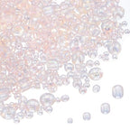 MECCANIXITY 15/0 11/0 8/0 6/0 Glass Seed Beads 1.5mm/2mm/3mm/4mm Loose Seed Beads for Jewelry Earring Bracelet Craft Making, 5888PCS, Korean Pink - color: Korean Pink