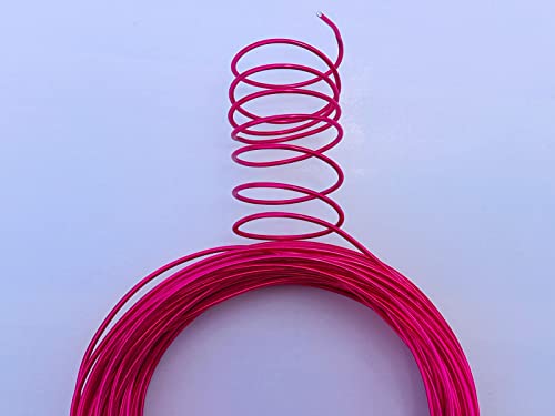 15 Gauge Anodized Aluminum Wire 49 Feet for Jewelry Making Craft DIY（1.5mm,Rose Red,41505） - color: Rose Red, size: 15 Gauge