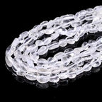 HAAMIIQII Natural Clear Quartz White Crystal Pebble Stone 5-8mm Small Irregular Freeform Tumbled Loose Gemstone Beads for Jewelry Making Strand 15 Inch (45-50pcs) - color: Clear Crystal Quartz
