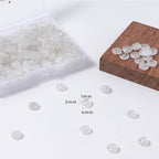 Natural White Crystal Disk Stone Spacer Beads 6x2mm 38cm/str Flat Rondelle Loose Semi Gemstone Caps for Making Bracelets Necklace - color: White Crystal