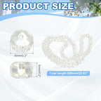 PATIKIL 75 Pcs 8mm OD 5mm Thick Crystal Glass Beads, Rondelle Crystal Beads Faceted Cut Gemstone Strand with Spacer Beads for Craft, Bracelet, Necklace, White - color: White