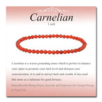 MASSIVE BEADS Natural Genuine Gemstone Beads Healing Crystal Chakra Reiki Jewelry Faceted Round Beads Bracelets 3mm - color: Carnelian