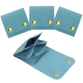 3Pcs Microfiber Jewerly Rolls Small Jewelry Bags for Jewelry Gift Bags Jewelry Organizer Pouch with Double Snap Button for Jewelry Travel Jewelry Pouch, 3"x3"(Sky Blue) - color: Sky Blue