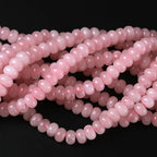 5x8mm 76pcs Natural Stone Rose Quartz Crystal Rondelle Spacer Loose Beads Abacus Disk Stone Round Loose Gemstone Beads for Jewelry Making DIY Bracelet Necklace - color: Rose Quartz, size: 5x8mm Abacus Disk