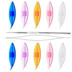 BUTUZE Tatting Shuttle Kit, 10 PCS Plastic Tatting Shuttle with Beading Needles Crochet Hooks Knitting Needles Big Eye Needles Tatting Needles for DIY Hand Lacemaking Craft Tool Weave Yarn Set - size: 10 PCS