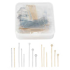 Craftdady 640Pcs Stainless Steel Open Eyepins Flat Headpins Ball Head Pins 2 Colors Metal Wire Needle Pin Set for Earring Pendant Jewelry Necklace Bracelet Making, 21 Gauge - color: 2 Colors, Mixed Pins