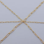 THREENEST 16.4-Feet Width 2.5mm Stainless Steel Paperclip Chains, 18K Real Gold Plated, Soldered Cable Long Craft Chain for Necklace Bracelet Earring Jewelry Making (2200-GOLD-5M) - color: Gold, size: Width 2.5mm-16.4 Feet