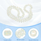 PATIKIL 75 Pcs 8mm OD 5mm Thick Crystal Glass Beads, Rondelle Crystal Beads Faceted Cut Gemstone Strand with Spacer Beads for Craft, Bracelet, Necklace, Egg White - color: Egg White