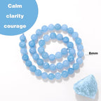 Raicegs 100pcs 8mm Aquamarine Beads Natural Gemstone Beads Round Loose Beads for Jewelry Making DIY Bracelets Necklace - color: Aquamarine, size: 8mm Round