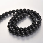 6mm Matte Black Onyx Stone Beads Natural Crystal Gemstone Round Loose Beads for DIY Jewelry Making 15"/Strand - color: Matte Black Onyx, size: 6mm