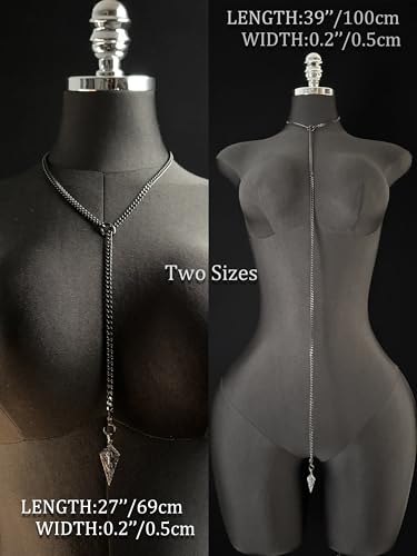 18K Gold Plated Knight's Shield Slip Chain for Women - color: Black, size: 39''