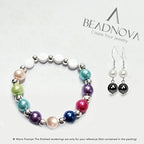 BEADNOVA Satin Pearls Beads for Crafts Tiny Loose Imitation Glass Pearls for Jewelry Making (6mm, 500pcs, Multi Color) - color: 6mm 500pcs Mix Lot M02