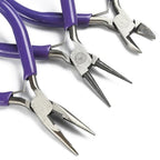 Pliers for Jewelry Making, Jewelry Pliers Set Includes Needle Nose Pliers, Round Nose Plier and Wire Cutters, Jewelry Making Tools for Jewelry Repair, Wire Wrapping, Beading and Crafts - color: Bluish Violet