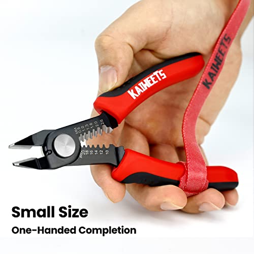 KAIWEETS Wire Cutters 6-Inch Flush Pliers with Supplementary Stripping, Cutting Pliers, Handy and Slim Diagonal Cutters, Sharp Snip - color: Kws-102