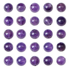 AD Beads 8mm Natural Round Loose Beads 110 Pieces, for Making 108 Mala Prayer Beads Necklace, Bracelet & Yoga Meditation, Jewelry Design (Purple Amethyst) - color: Purple Amethyst
