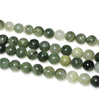 Natural Stone Beads Mixed Jasper Round Loose Beads for Jewelry Making DIY Bracelet Necklace (8mm) - color: Grass green jade, size: 8mm