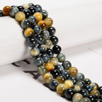 65Pcs 6mm Dream Tiger Eye Gemstone Natural Round Loose Real Stone Beads Gemstone Genuine for DIY Hand Made Craft Jewelry Bracelet Earring Necklace String Making Energy Healing Power - color: Dream Tiger Eye Gemstone, size: 6mm
