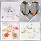 Beebeecraft 1 Box 100Pcs 25mm Wine Glass Charm Rings 18K Gold Plated 316 Stainless Steel Open Round Beading Earring Hoops Findings Supplies for Jewelry Making DIY Craft Kit - color: Gold, size: 25mm
