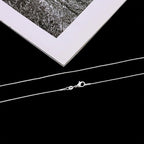 925 Sterling Silver Chain Necklace for Women 16-24 Inch Silver Jewelry Gift - size: 22 Inch, style: Round Snake Chain 1mm