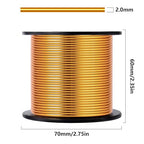 Aluminum Craft Wire, 95 Feet 2.0mm/ 14 Gauge Bright Gold Bendable Soft Metal Aluminum Wire Roll Bulk for DIY Crafts Sculpting Jewelry Making - color: Dark Gold, size: 14 Gauge