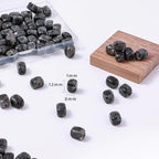 Natural Large Black Spectrolite Cube Stone Beads 8x11mm 38cm/str Loose Semi Gemstone Stone Square Beads for Making Bracelets Necklace - color: Black Spectrolite