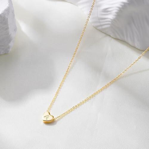 Turandoss Mothers Day Gifts for Mom Wife - Dainty 14K Gold Plated Heart Initial A-Z Pendant Letter Heart Necklace Birthday Mothers Day Gifts for Women Girls - style: Z