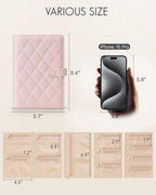 VLANDO Travel Jewelry Case,Jewelry Organizer Box with Clear Zipper Velvet Jewelry Pouch Bag, PU Leather Jewelry Case,Gift for Women-Pink - color: 04.Pink