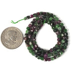 Natural Green Ruby Zoisite Gemstone 4mm Faceted Cube Square Loose Beads 16 Inch for DIY Jewelry Making Beads - color: Green Ruby Zoisite
